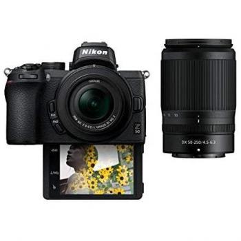 Nikon Z50 Professional Mirrorless Camera Kit with 16-50mm and 50-250mm Lenses