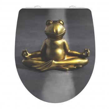 Asiento WC Duroplast con brillo y cierre suave Relaxing Frog