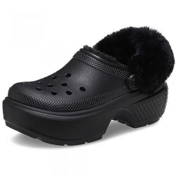 Crocs Unisex Stomp Lined Clog - Black - Size 36.5 EU / 4 US