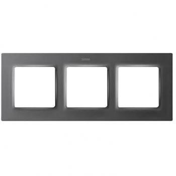 Marco Simon 82 Concept Cava Triple, 3 Elementos, Titanio, Antihuellas, Compatible con Series 75, 31, 82 y 88