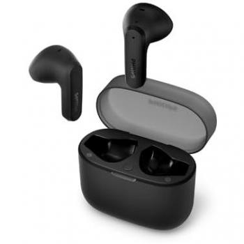 Auriculares In-Ear Philips TAT2139, True Wireless, Bluetooth, Negro, Estuche de Carga Tamaño Bolsillo, Llamadas Nítidas