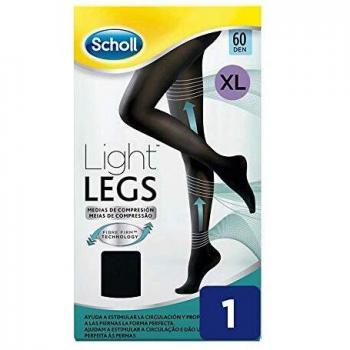 Scholl Medias de Compresión Ligera Mujer Light Legs 60DEN, Color Negro, XL