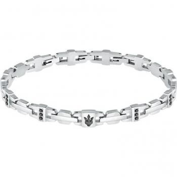 Pulsera Varis de acero plateada con detalles elegantes