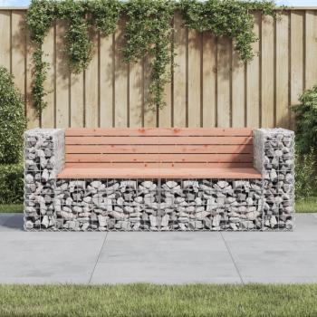 vidaXL Garden Bench Gabion Design 184x71x65.5 cm Solid Wood Douglas