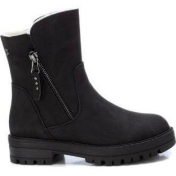 Botines Xti Kids Veganos 150658 Color Negro con Borreguito Interior y Cierre de Cremallera Lateral Suela Antideslizante