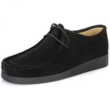 Tower London Apache Black Suede Shoes - Unisex Size UK 6.5
