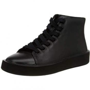 Courb Nubuck Leather Women's Low-Top Sneakers - Black, Size 38