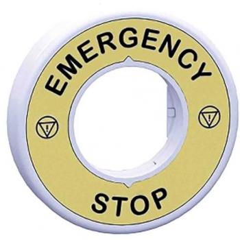Anillo de lente para Apagado de emergencia botón pulsador de cabezal tipo seta Schneider Electric ZBY9W2B101 - Señal de parada de emergencia/parada de emergencia, 1 led