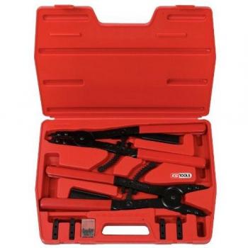 KS Tools 500.1300 - Pack de 14 piezas con alicates para anillos de retención Seeger, con función de carraca