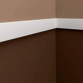 Moldura Decorativa Profhome 151363 - Dado Rail Estilo Moderno Blanco 2 m