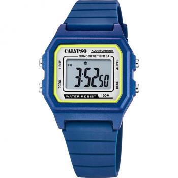 Calypso K5805/3 Crush Reloj Digital de Hombre con Correa de Caucho Azul