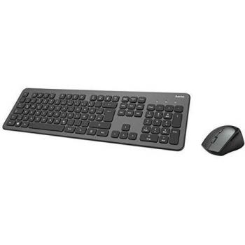Set de Teclado y Ratón Inalámbrico Hama KMW-700, Antrazit/Negro, Teclas Silenciosas QWERTZ DE