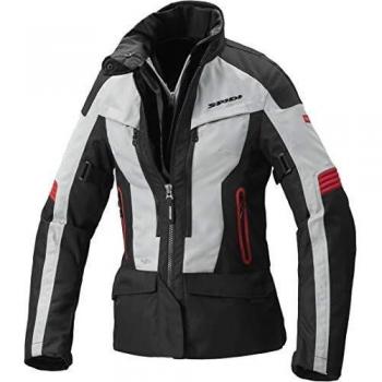 Voyager 4 H2Out - Chaqueta de moto para mujer, color negro y rojo, talla XS