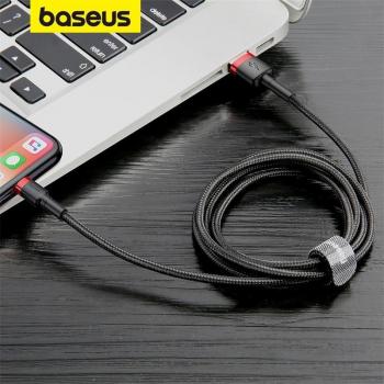 Cable Baseus Cafule USB a iP 2.4A 480Mbps para iPhone - Color Gris