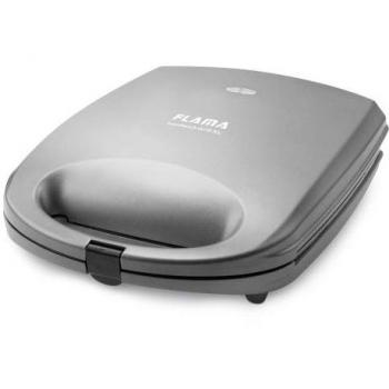 Flama Sandwichera Extra Grill Inox 4990FL, 1100W, Placas Tipo Grill Tamaño XL con Revestimiento Antiadherente, Capacidad 4 Sándwiches