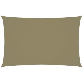 Toldo de vela rectangular tela Oxford beige 2,5x5 m