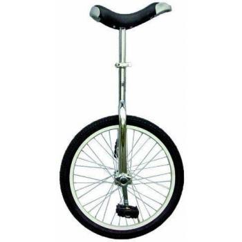 M-Wave U20 Monociclo, Rueda de 20, Color Negro, Unisex, Plateado Cromado