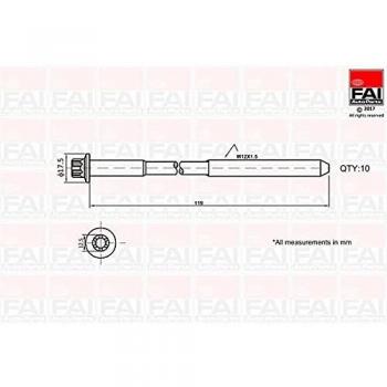 Fai autoparts - Cilindro kit de tornillo de cabeza número de pieza: b1401
