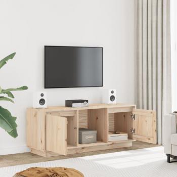 Mueble para TV de madera maciza de pino 110,5x35x44 cm