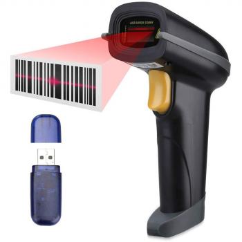 Escáner de Codigo de Barras, SLYPNOS - Escáner láser Bluetooth + 2.4G Receptor inalámbrico + USB, lector de código de barras automático recargable para iOS, Android, Windows, Mac OS