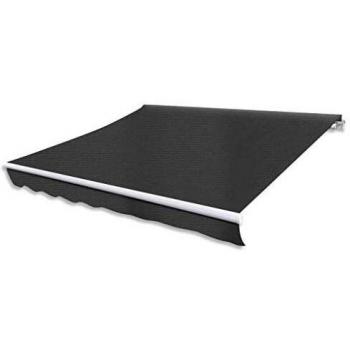 vidaXL Toldo de Brazo articulado de Aluminio motorizado 600 cm Antracita toldo protección Solar