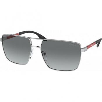 Prada Linea Rossa PS50WS 1BC08O Men's Square Silver Sunglasses