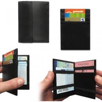 Cartera Mágica negra en polipiel - magic wallet - lleva moneda