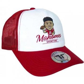 Gorra Trucker Unisex Adulto Patrick Mahomes NFLPA con Parte Trasera de Malla Tokio Roja/Blanca