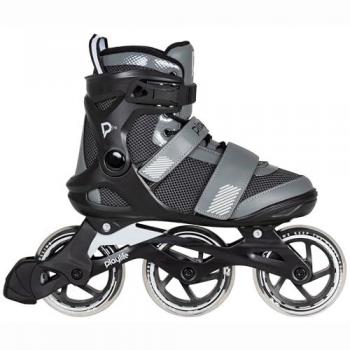 Playlife Patines en Línea GT 110 Negro-Gris para Fitness, Unisex
