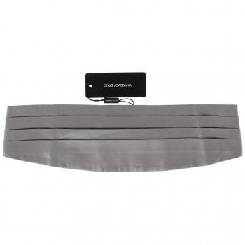 Dolce & Gabbana Silver Wide Belt Silk Cummerbund - IT48 | M
