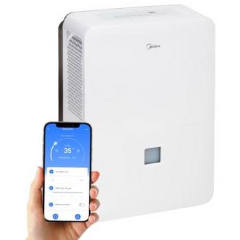 Deshumidificador Industrial MIDEA 50L - Gran Capacidad para Espacios de hasta 112 m² / 300 m³ - Bajo Consumo y Depósito Extraíble