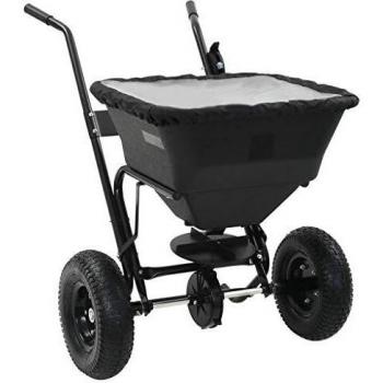 vidaXL Carrito Mano Esparcidor Sal PVC Acero 106x73x76cm 45L Fertilizante Arena