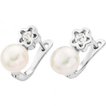 Pendientes Perla Time Road WS00410 Plata