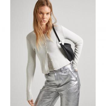 Jersey Cardigan Pepe Jeans Mujer Falon plateado