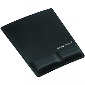 Fellowes - Alfombrilla con reposamuñecas de espuma, con canal ergonómico, color negro