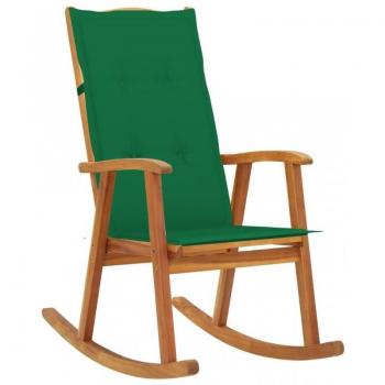 Acacia Wood Rocking Chair with Cushions
