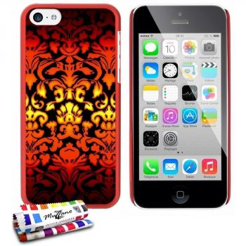 Muzzano Le Pearls-Carcasa rígida con diseño de cenefa barroca luz, incluye lápiz capacitivo y gamuza para iPhone 5C