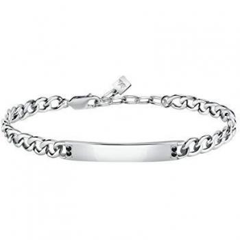 Morellato Pulsera Hombre Catene Acero con Cristales Negra SATX04