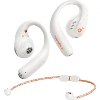Auriculares Bluetooth Soundcore AeroFit Pro Blanco con micrófono y diseño de apertura