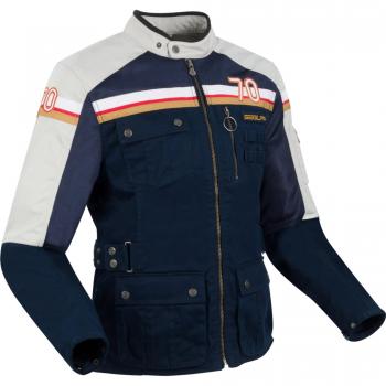 Chaqueta textil de moto Segura Mojo Azul Marino-Gris (XL)