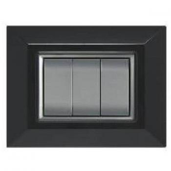 Placa Compatibles Axolute Bticino Color Negro 7 Foros