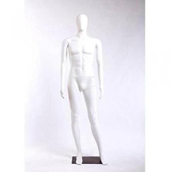 uroton Pantalla MC-1white Blanco menina Maniquí beweglich Mate Blanco Male Mannequin White
