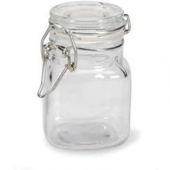 3oz GLASS JAR W/SNAP LID 12-sets of 4