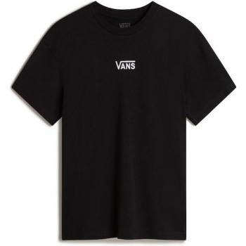 Camiseta Extragrande de Mujer Vans Flying V Negra 2024, Casual, Algodón, Manga Corta