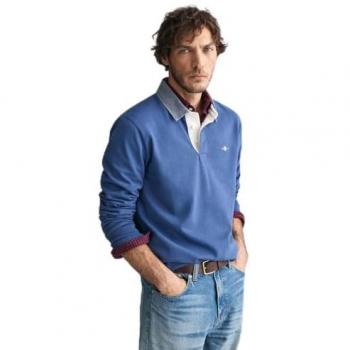 Gant Polo de Hombre de Manga Larga 100% Algodón Azul 2004082