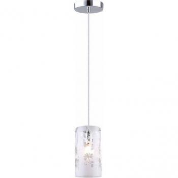 Lámpara colgante moderna de cromo 1 luz con pantalla mate E27 Italux