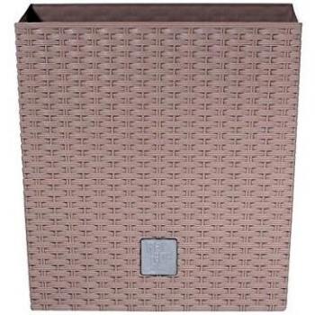 Prosperplast Maceta Rato 15.8 litros con cubilete para plantar en color mocca 26.2 x 26.2 x 26.6 cm, 15.8 litros