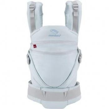 Mochila Portabebés Manduca XT Monochrome Arctic, Ergonómica, Evolutiva, 3 Posiciones, Algodón Orgánico 100%, para Bebés de 3.5 a 20 Kg