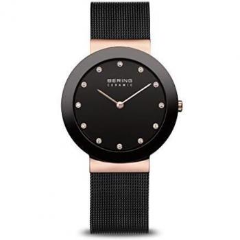 BERING Reloj Analógico Ceramic Collection para Mujer de Cuarzo con Correa en Acero Inoxidable y Cristal de Zafiro 11435-166