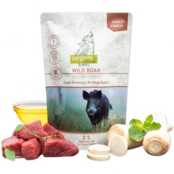 Isegrim Adult Forest Jabalí con Chirivía, Aceite de Linaza y Hierbas del Bosque 410 gr